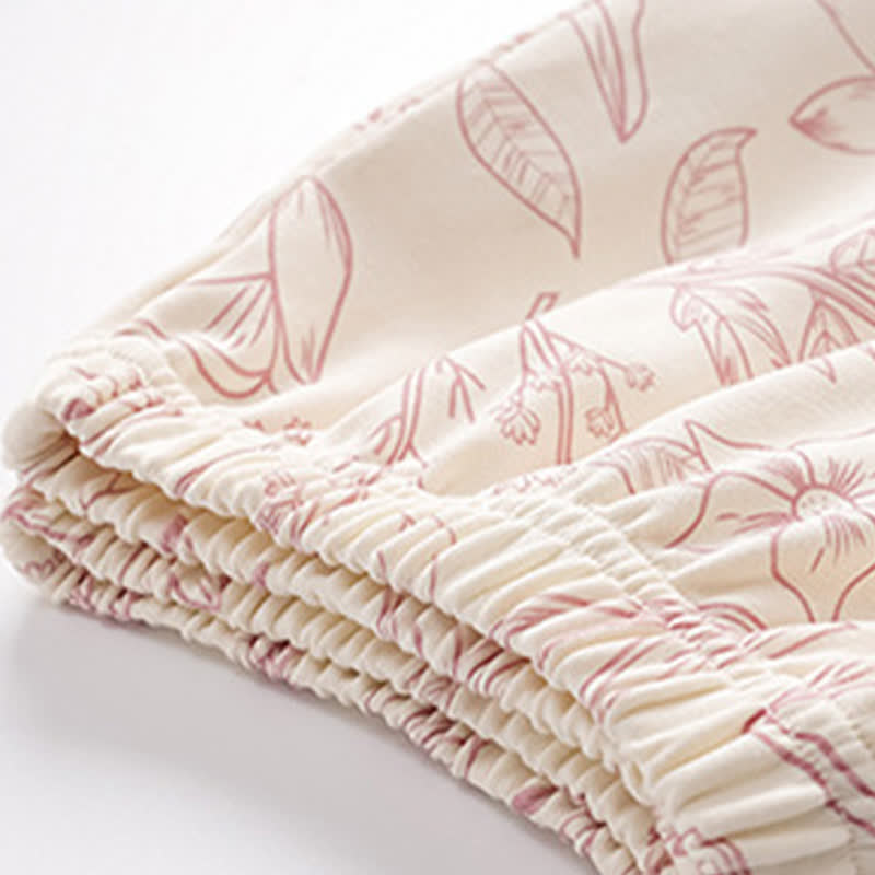 Ownkoti Elegant Floral Cotton Round-neck Pajama Set - image 4