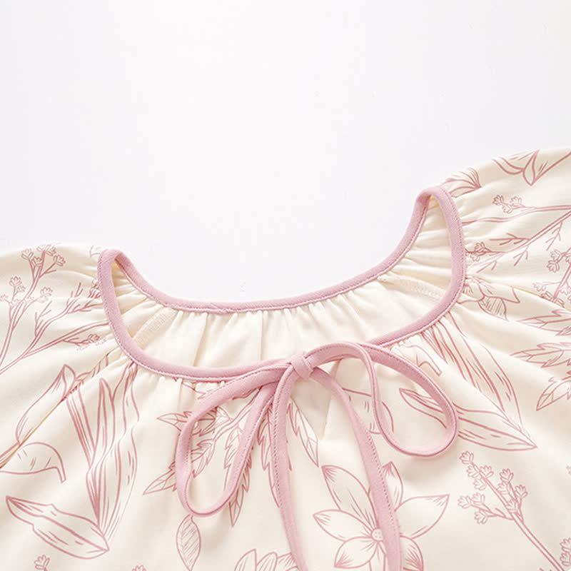 Ownkoti Elegant Floral Cotton Round-neck Pajama Set - image 2