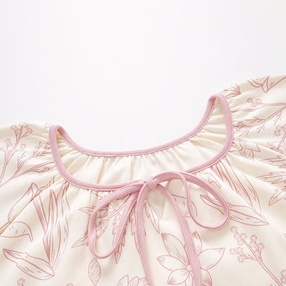 Ownkoti Elegant Floral Cotton Round-neck Pajama Set - image 2