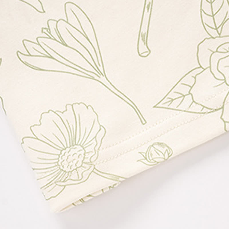 Ownkoti Floral Cotton Two-Piece Long Sleeve Homewear - image 4