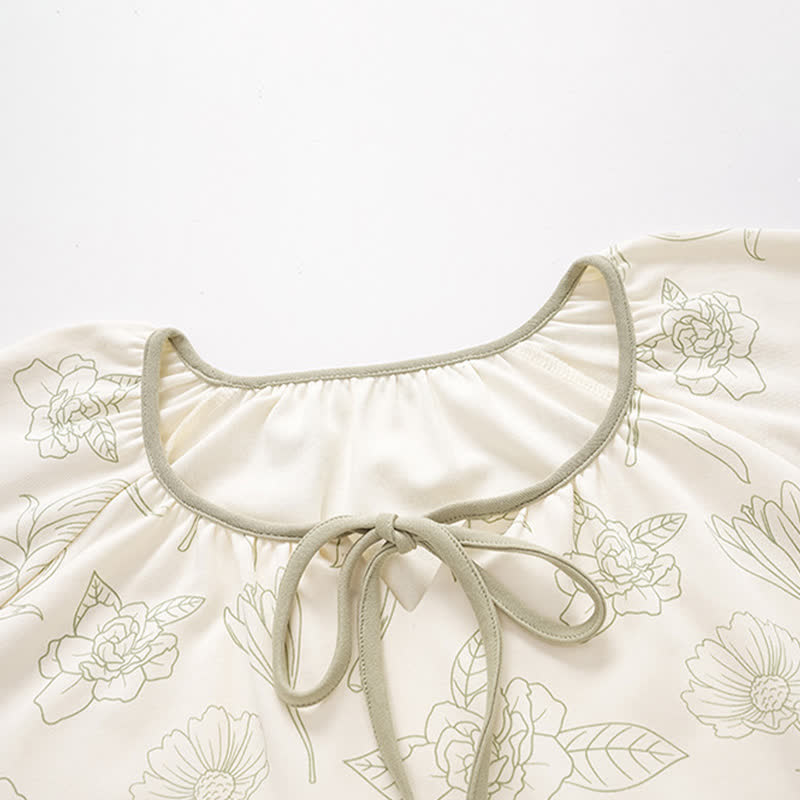 Ownkoti Floral Cotton Two-Piece Long Sleeve Homewear - image 2