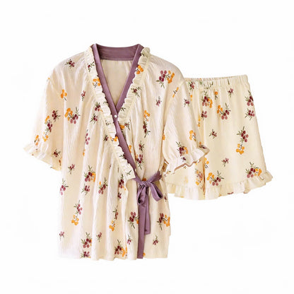 Ownkoti Rustic Berry Ruffle Sleeve Pajama Set - image 5