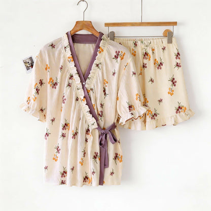 Ownkoti Rustic Berry Ruffle Sleeve Pajama Set - image 4
