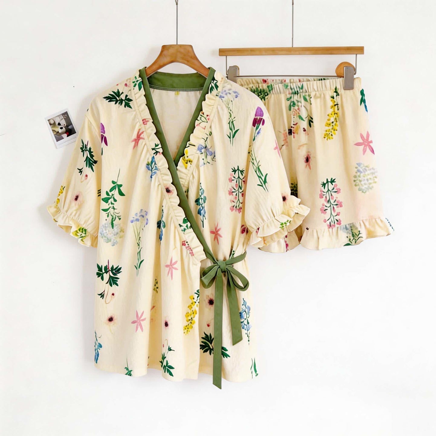 Ownkoti Hydrangea Botanical Ruffle Sleeve Pajamas - image 4