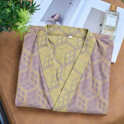 Ownkoti Geometric Hexagon Cotton Double Gauze Robe - image 3