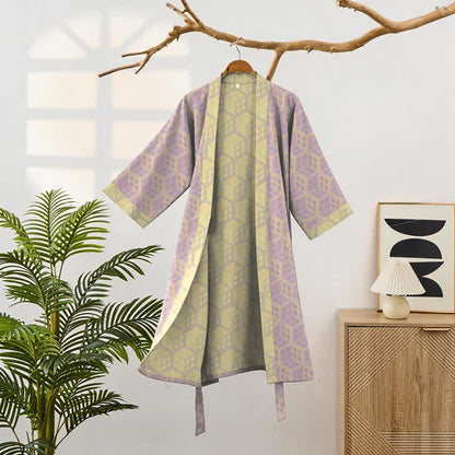 Ownkoti Geometric Hexagon Cotton Double Gauze Robe - image 1