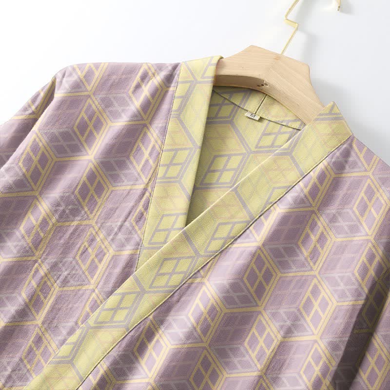 Ownkoti Geometric Hexagon Cotton Double Gauze Robe - image 4