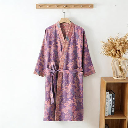 Ownkoti Botanical Lavender Cotton Double Gauze Robe - image 2