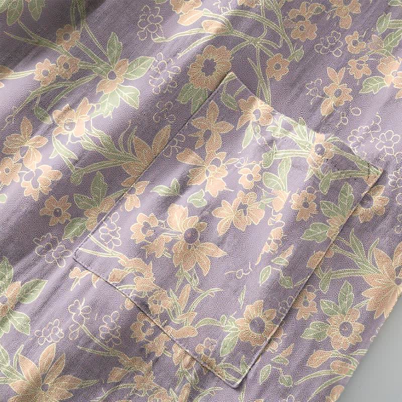 Ownkoti Vintage Rustic Floral Cotton Jacquard Robe - image 20