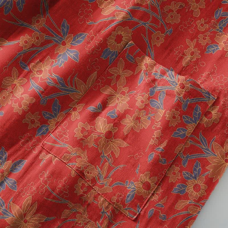 Ownkoti Vintage Rustic Floral Cotton Jacquard Robe - image 5