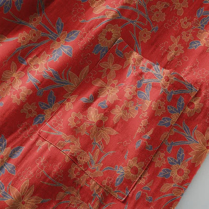 Ownkoti Vintage Rustic Floral Cotton Jacquard Robe - image 5