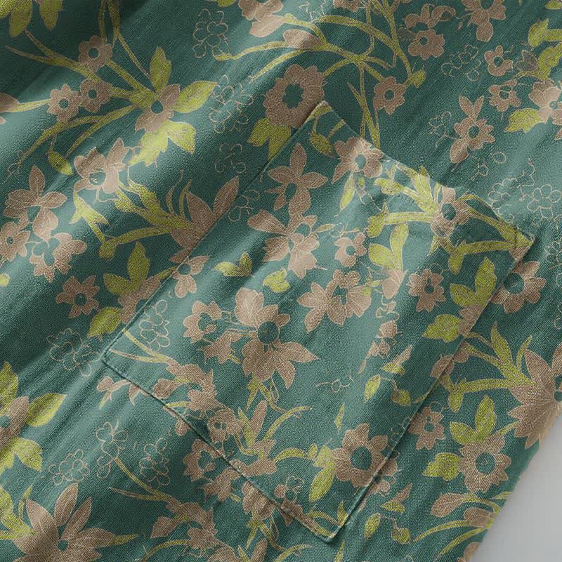 Ownkoti Vintage Rustic Floral Cotton Jacquard Robe - image 13