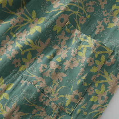 Ownkoti Vintage Rustic Floral Cotton Jacquard Robe - image 13