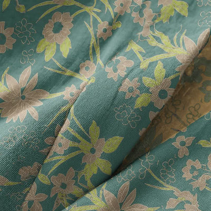Ownkoti Vintage Rustic Floral Cotton Jacquard Robe - image 12