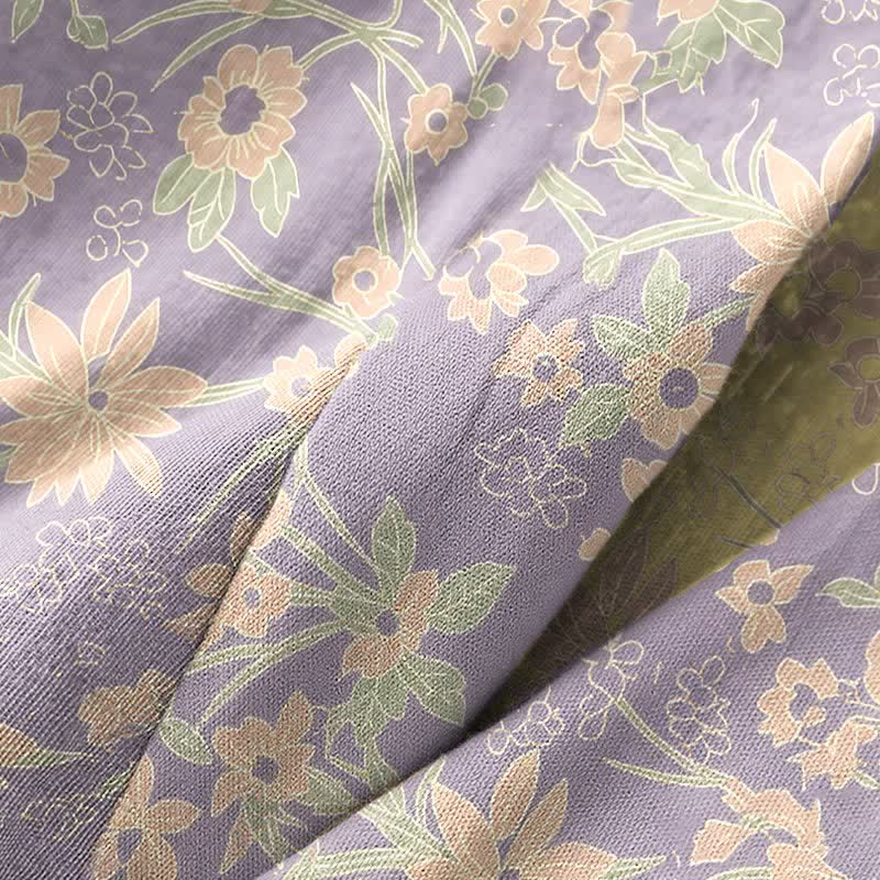 Ownkoti Vintage Rustic Floral Cotton Jacquard Robe - image 19