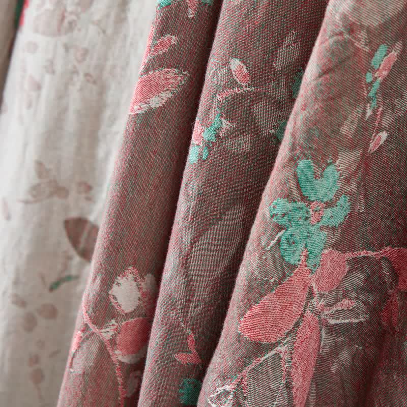 Ownkoti Vintage Floral Cotton Gauze Kimono Robe - image 6