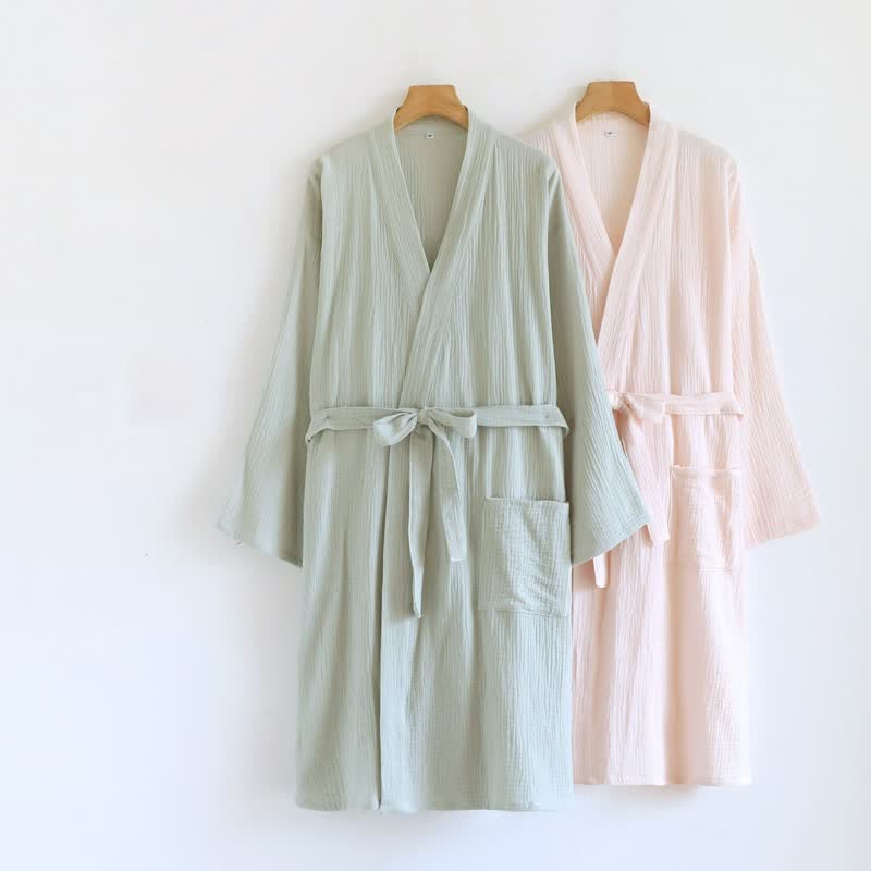 Ownkoti His and Hers Minimalist Cotton Robe - image 2
