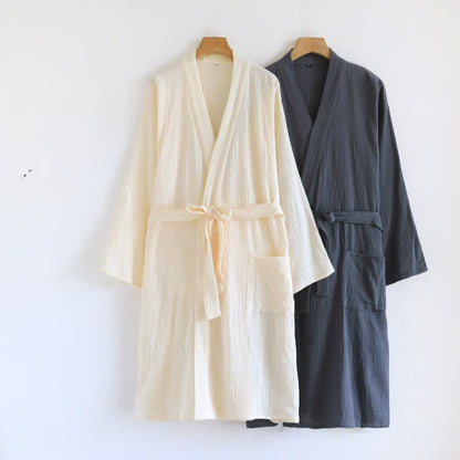 Ownkoti His and Hers Minimalist Cotton Robe - image 3