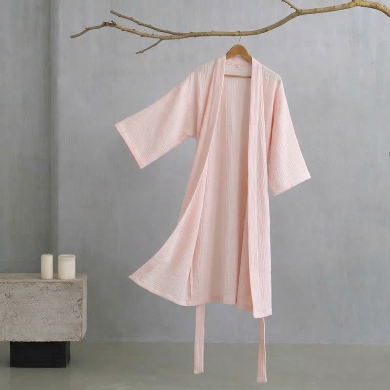 Ownkoti His and Hers Minimalist Cotton Robe - image 0