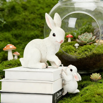 Ownkoti Resin Mother and Baby Bunny Decor - image 5