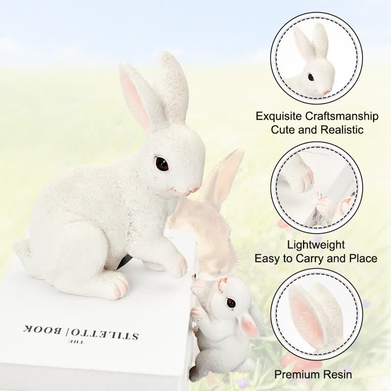 Ownkoti Resin Mother and Baby Bunny Decor - image 8