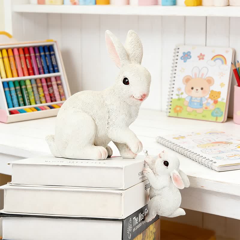 Ownkoti Resin Mother and Baby Bunny Decor - image 4