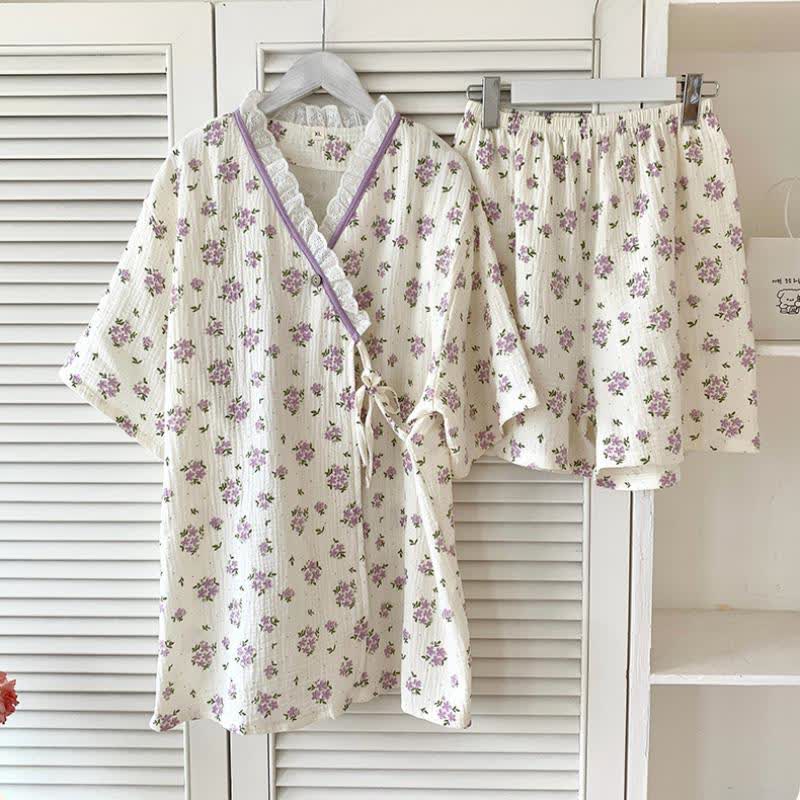 Ownkoti Refresh Floral Kimono Cotton Pajama Set - image 0