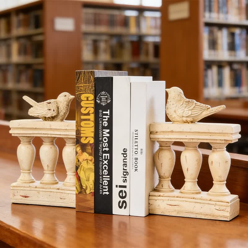 Ownkoti Resin Bird on Railing Bookend Decor - image 1