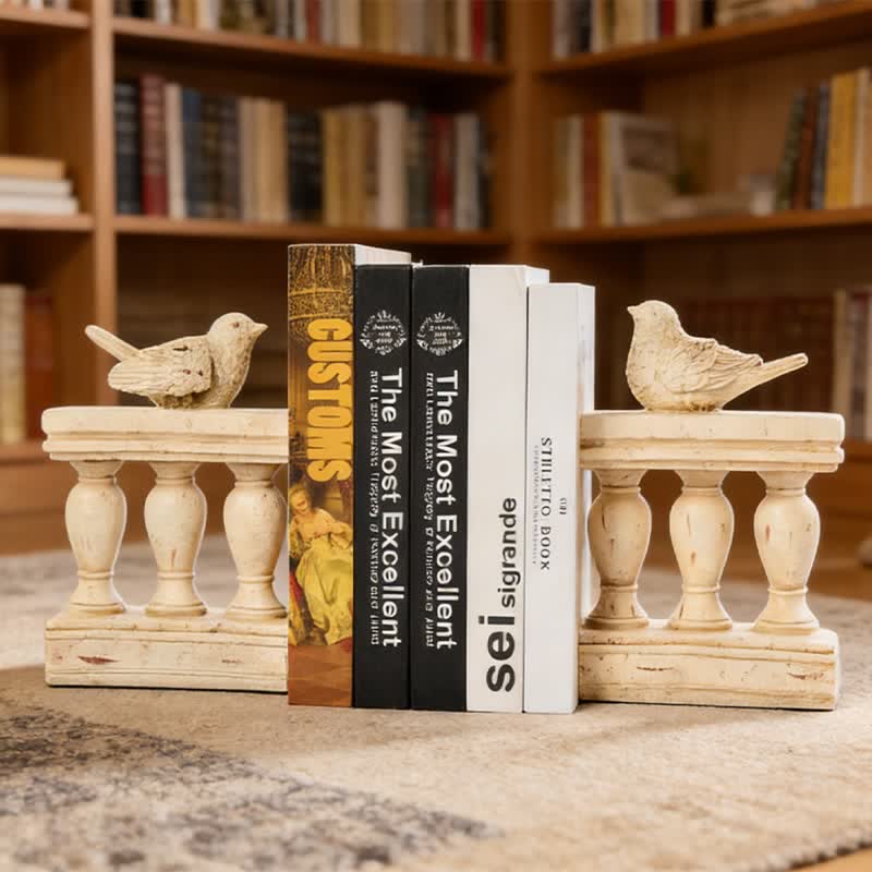 Ownkoti Resin Bird on Railing Bookend Decor - image 3