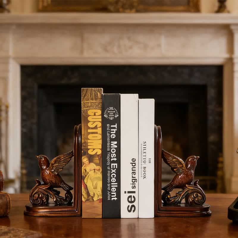 Ownkoti Dark Brown Flying Bird Bookend Decor - Brown - image 0