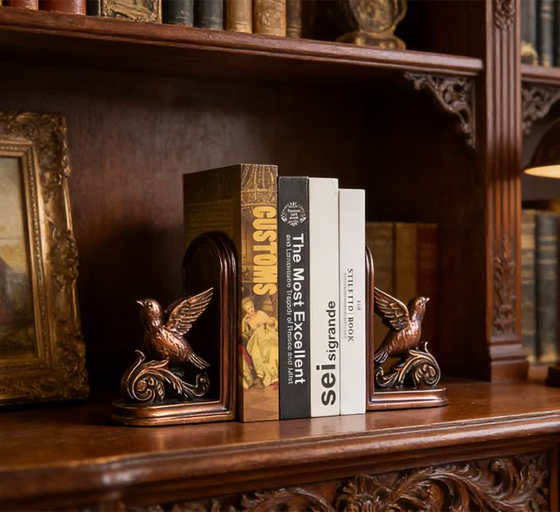 Ownkoti Dark Brown Flying Bird Bookend Decor - image 1