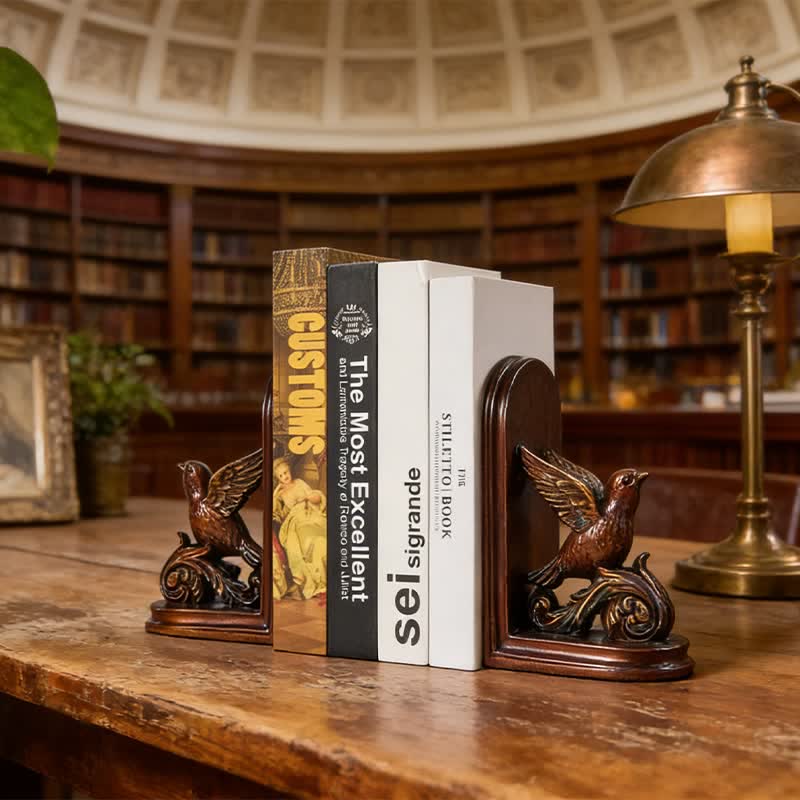 Ownkoti Dark Brown Flying Bird Bookend Decor - image 2