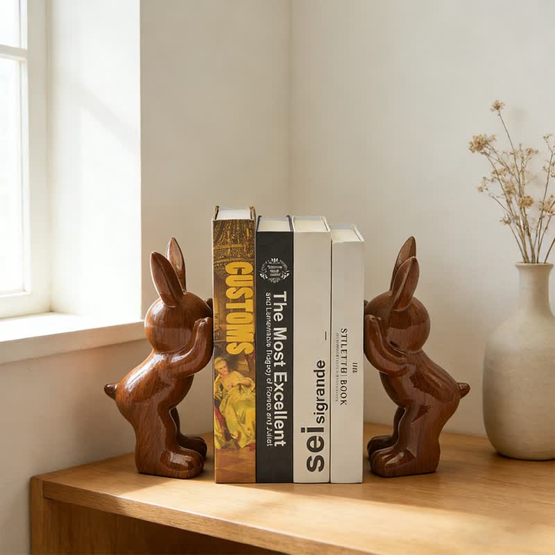 Ownkoti Resin Standing Bunny Bookend Decor - image 1