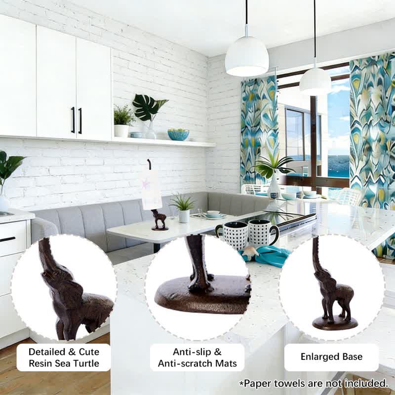 Ownkoti Cast Iron Elephant Paper Towel Holder - image 4