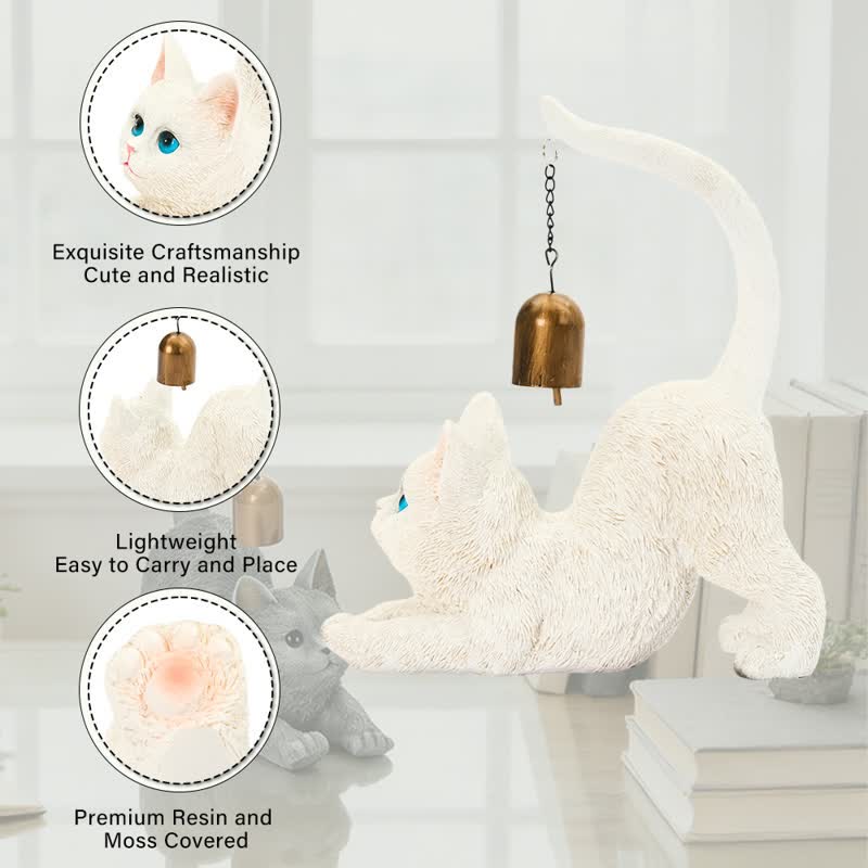 Ownkoti Cat Tail Bell Figurine Decor - image 21