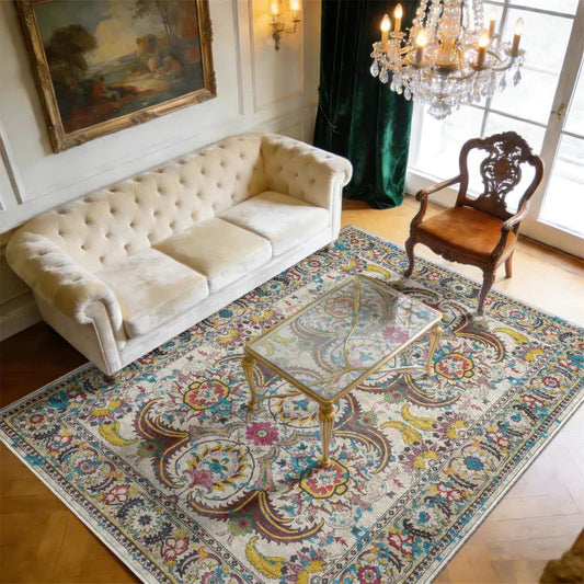 Ownkoti Vintage Persian Bohemian Floor Mat - 95" x 119" - image 0