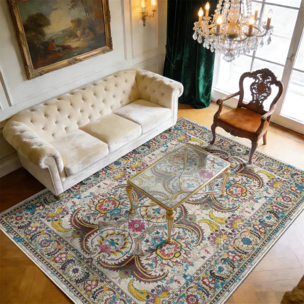 Ownkoti Vintage Persian Bohemian Floor Mat - 95" x 119" - image 0