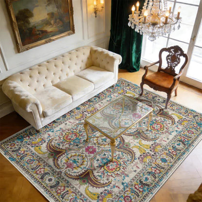 Ownkoti Vintage Persian Bohemian Floor Mat - 95" x 119" - image 0