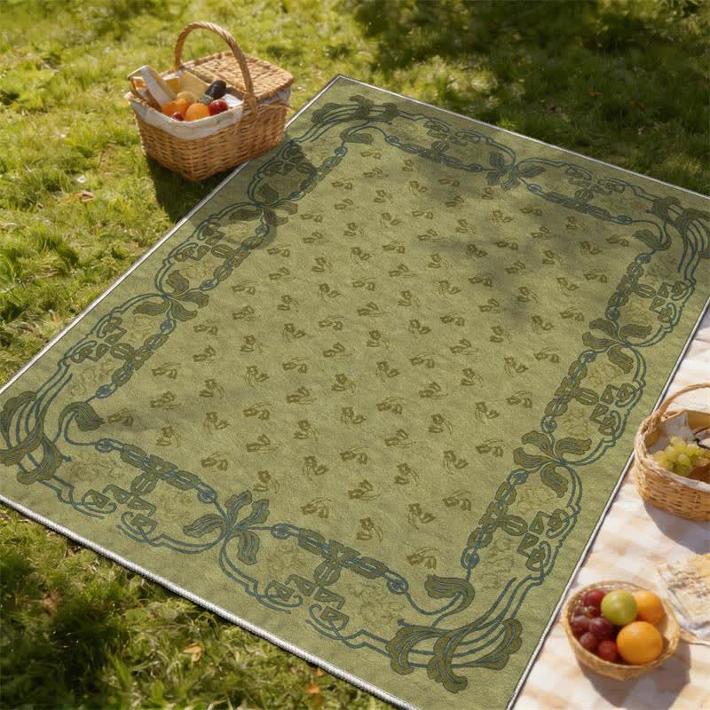 Ownkoti Romantic Floral Non-Slip Foldable Area Rug - 95" x 119" - image 0