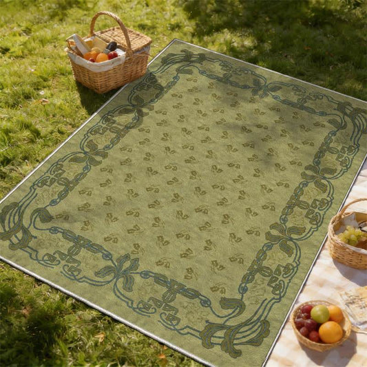 Ownkoti Romantic Floral Non-Slip Foldable Area Rug - 95" x 119" - image 0