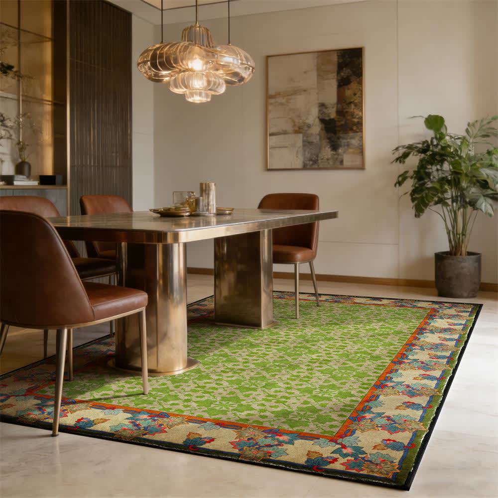 Ownkoti Rustic Country Botanical Non-Slip Area Rug - image 2