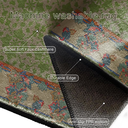 Ownkoti Rustic Country Botanical Non-Slip Area Rug - image 5