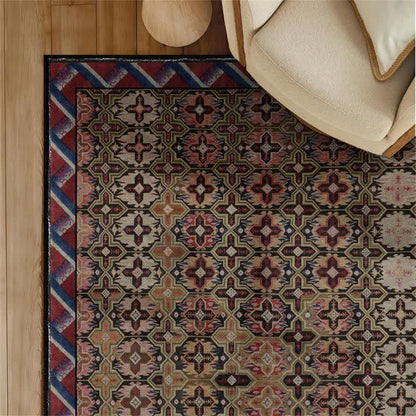 Ownkoti Vintage Persian Geometric Non-Slip Area Rug - image 3