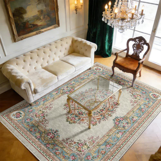 Ownkoti French Chateau Elegant Floral Area Rug - 95" x 119" - image 0