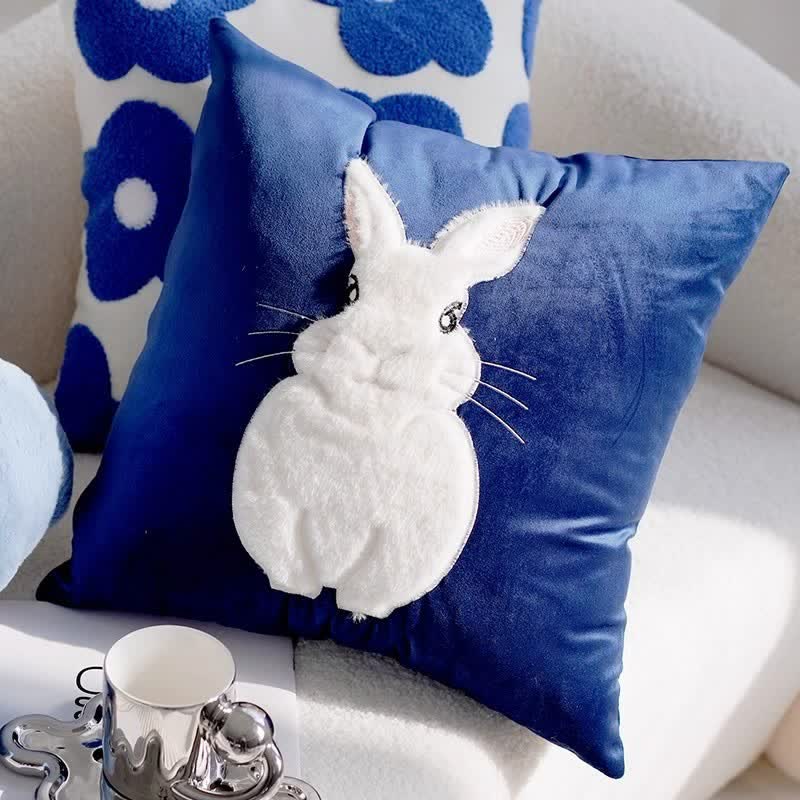 Ownkoti Cute Bunny Throw Pillow Cover - Pillow Insert - 19" × 19" (Full & Plump) - image 0