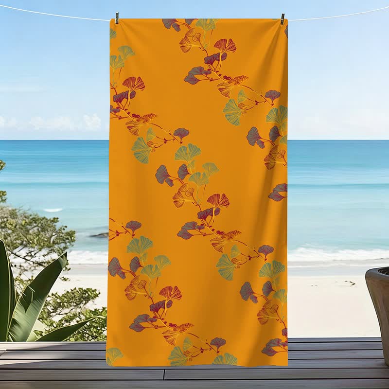 Ownkoti Nature Ginkgo Leaf Beach Towel - image 30