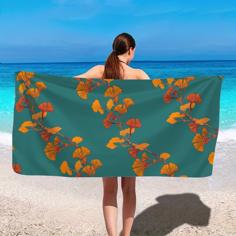 Ownkoti Nature Ginkgo Leaf Beach Towel - image 27