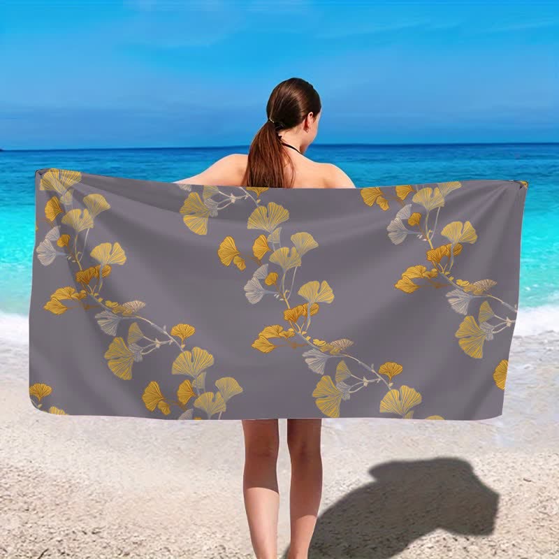 Ownkoti Nature Ginkgo Leaf Beach Towel - image 11