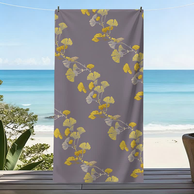Ownkoti Nature Ginkgo Leaf Beach Towel - image 10