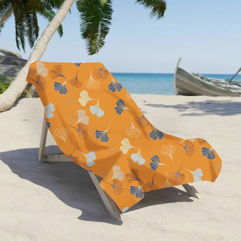 Ownkoti Elegant Ginkgo Leaf Beach Towel - image 6